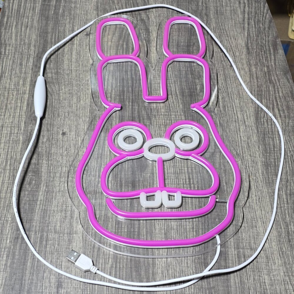 Bonnie the Rabbit Neon Sign from the Five Nights at Freddy's USB 16.1"" x 9.4" - Picture 3 of 4